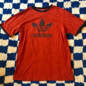 Orange Adidas Ringer Tee